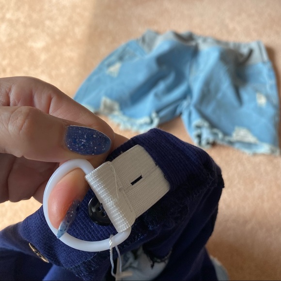 Set of 2 Denim Maternity Shorts - Picture 5 of 9